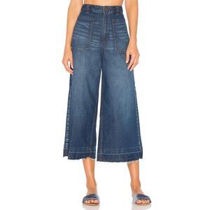 Free People Blue Wide Leg Jeans